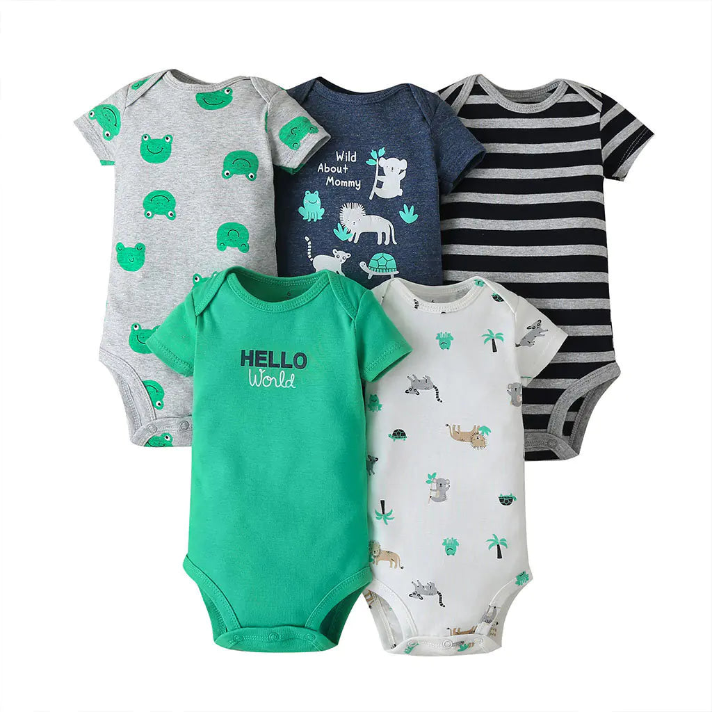 Bright & Comfy Infant Romper Bundle (5pc)