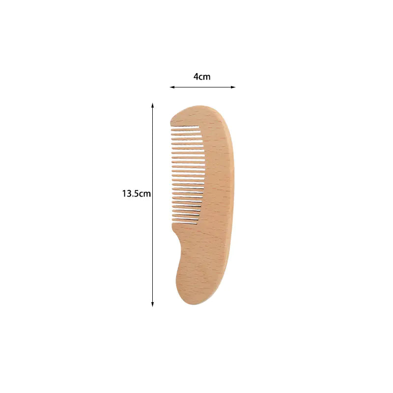 Beech Wood Baby Bath Brush and Massage Comb Set