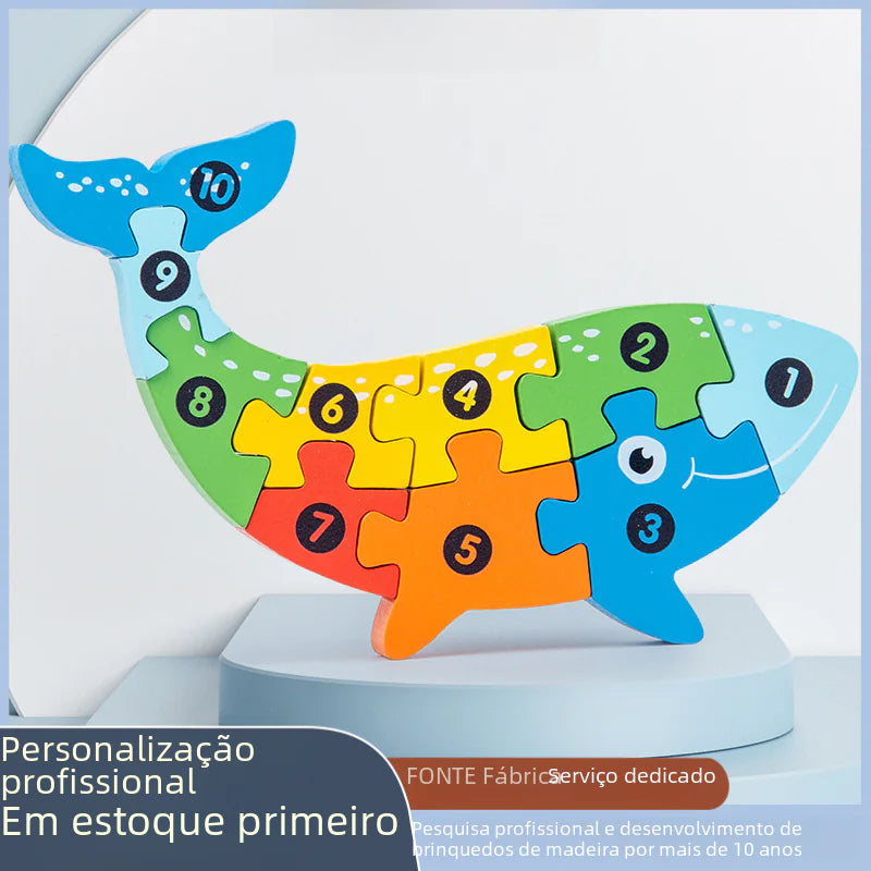 Kid-Friendly Wooden Learning Puzzles - Bulk
