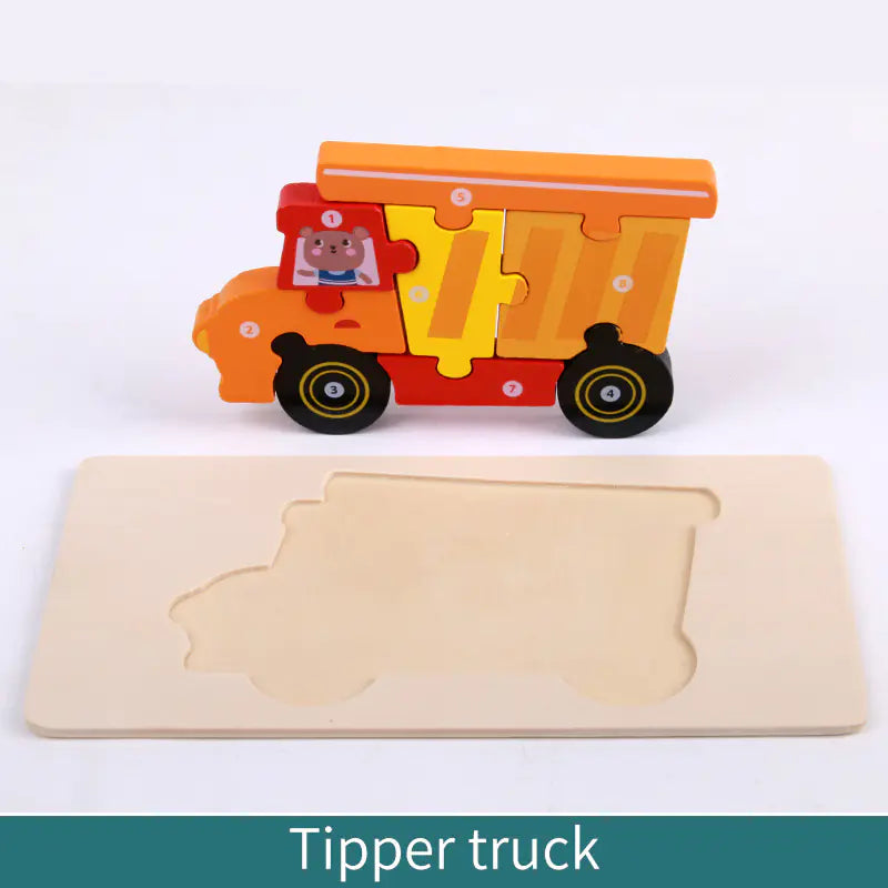 Kid-Friendly Wooden Learning Puzzles - Bulk