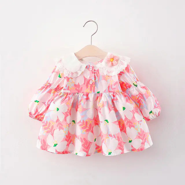 Floral Long Sleeve Dresses for Girls (Ages 1-4)