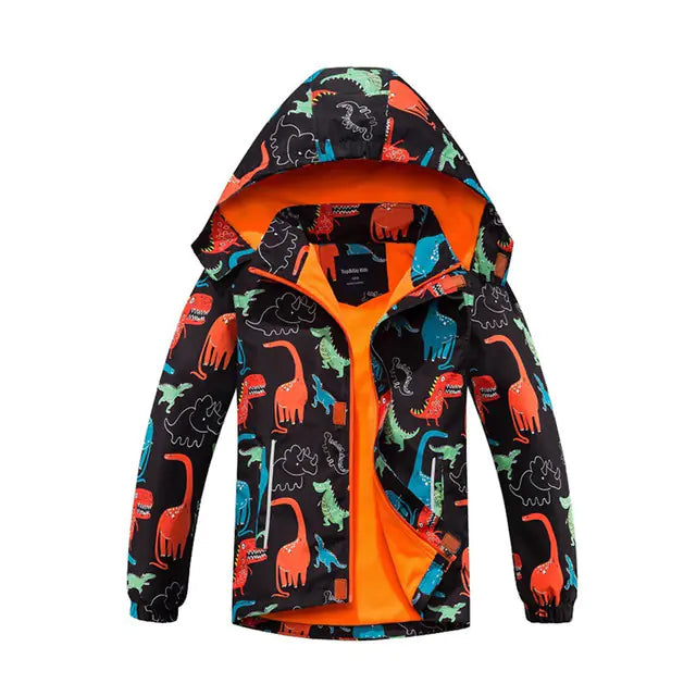 Kids Dinosaur Jackets - Waterproof Windproof Outerwear