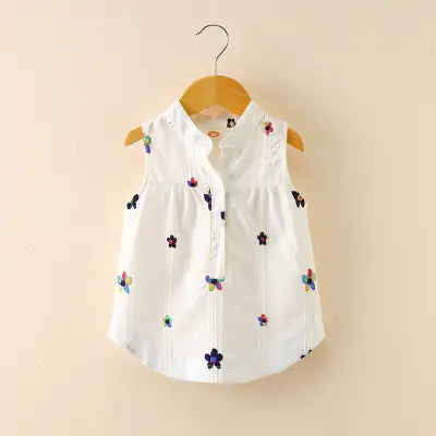 Baby Girls Sleeveless Summer Blouses & Tops