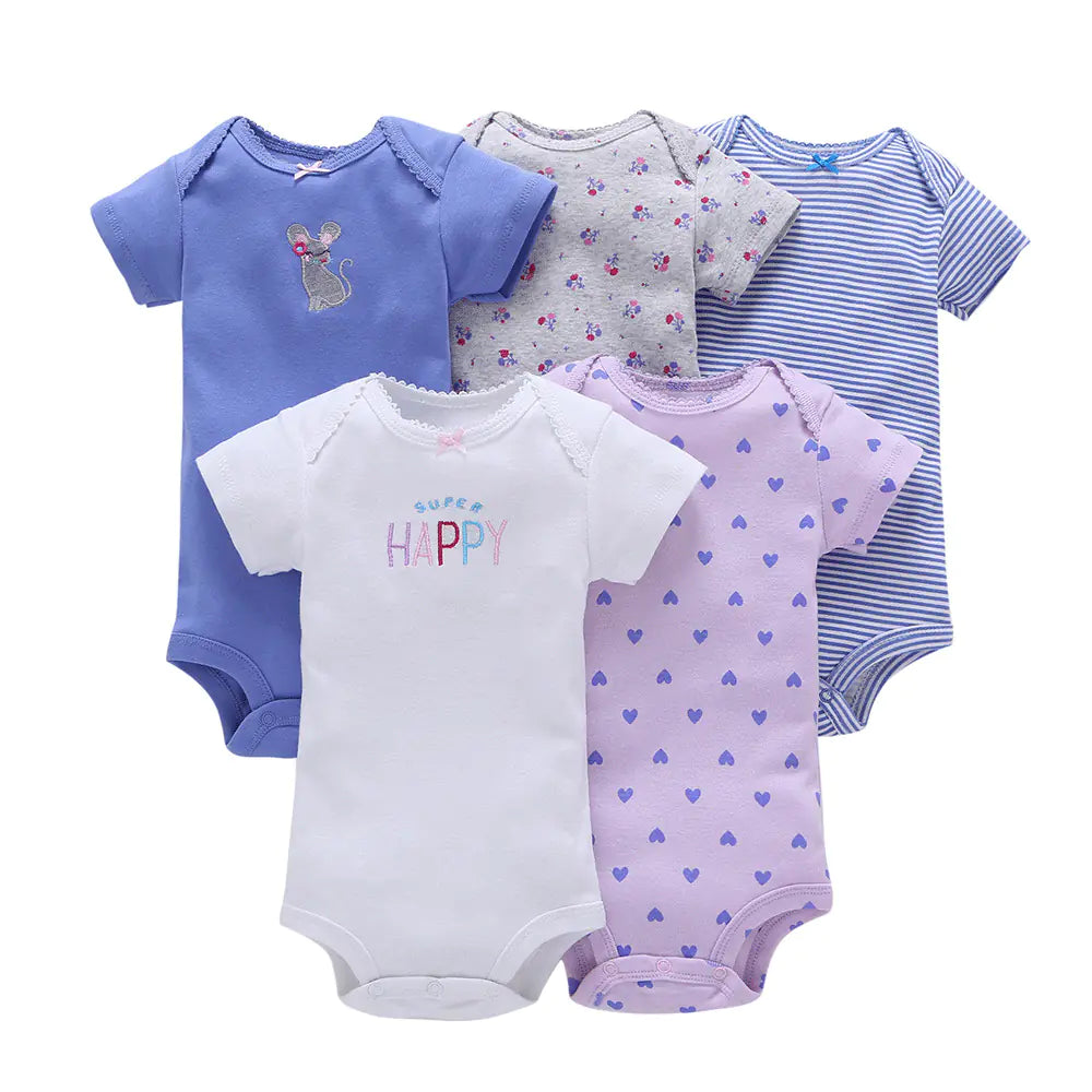 Bright & Comfy Infant Romper Bundle (5pc)