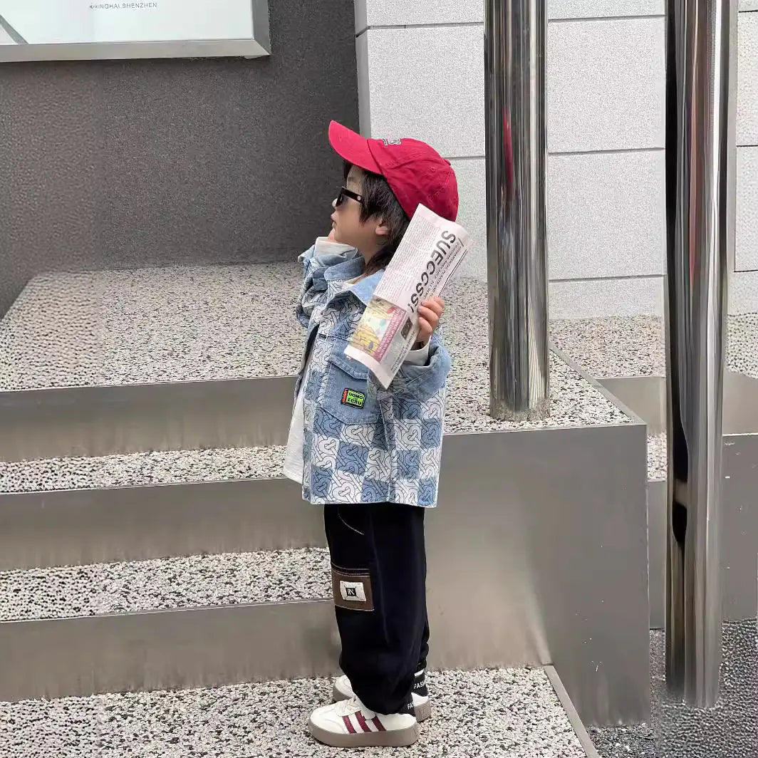 Boys' Spring Denim Jacket - Soft Korean Style Fashion