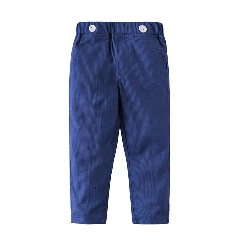 Boys' Striped Elastic Waist Casual Trousers