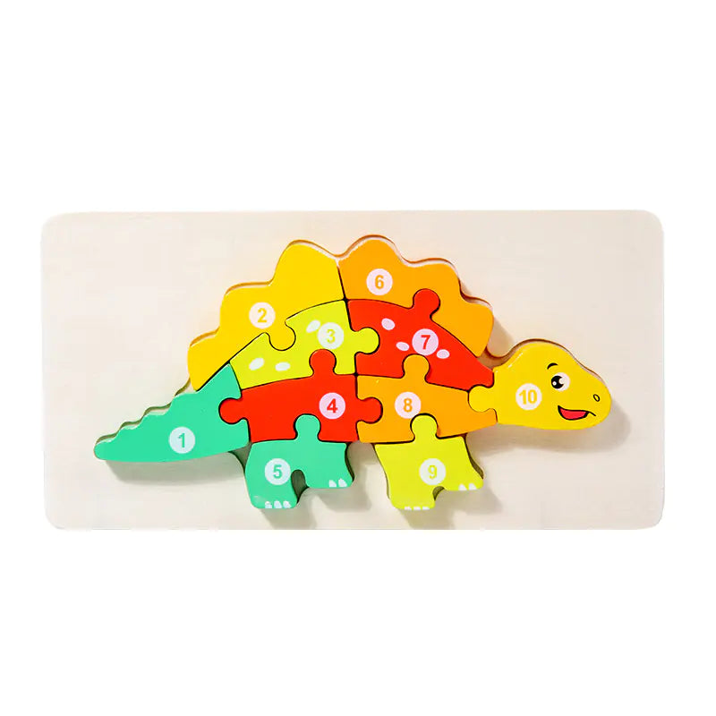 Kid-Friendly Wooden Learning Puzzles - Bulk