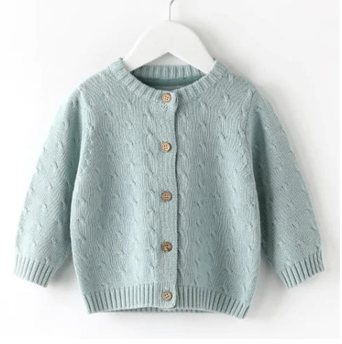 Knitted Cardigan Sweater Top for Baby Girls