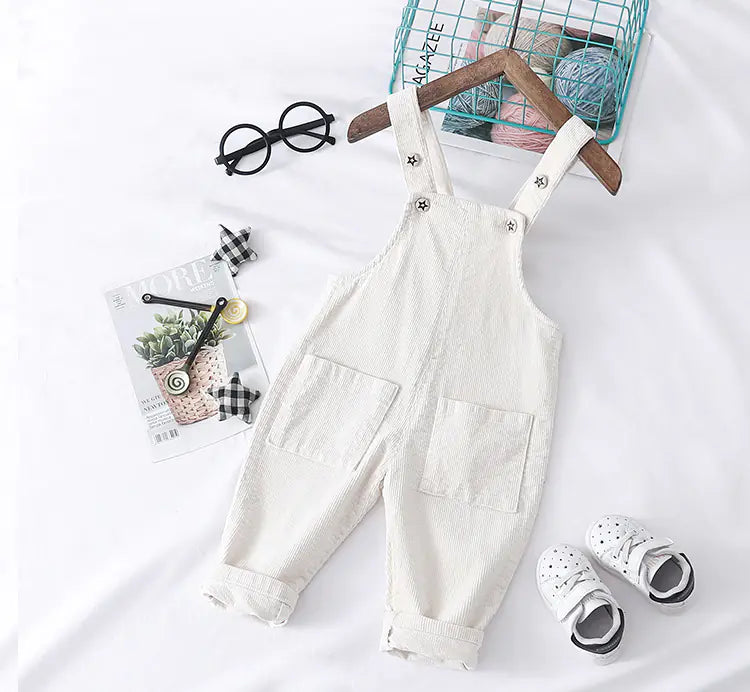 Chic Kid's Solid Overalls
