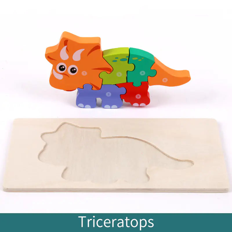 Kid-Friendly Wooden Learning Puzzles - Bulk