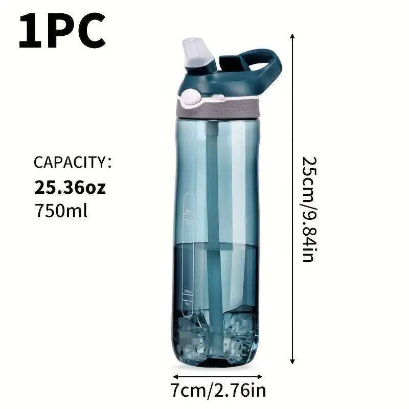 HydroStyle Student Water Bottle with Straw