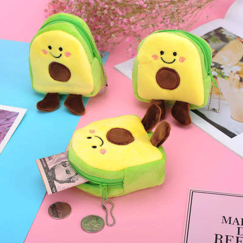 Avocado Fruit School Bag Shaped Coin Purse and Pack