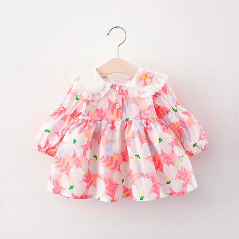 Floral Long Sleeve Dresses for Girls (Ages 1-4)