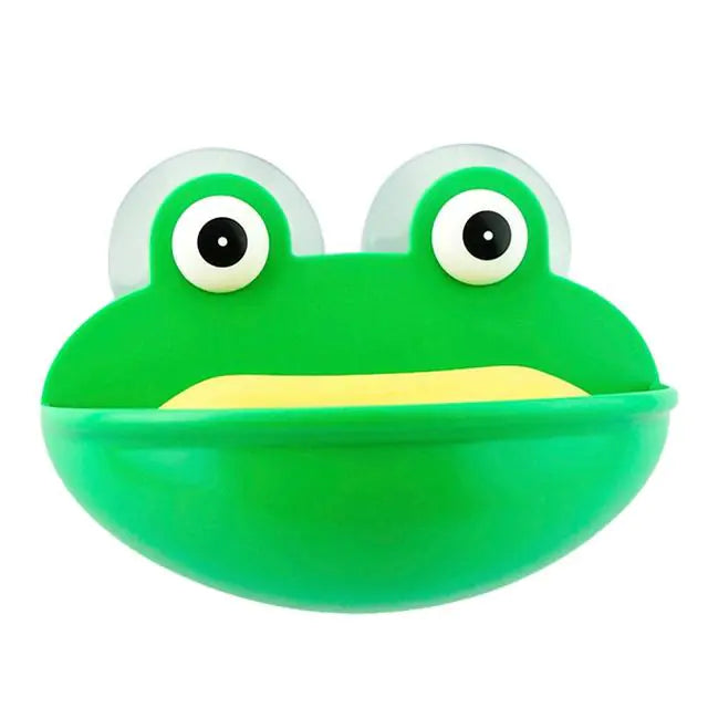 Cartoon Frog Soap Holder for Kids' Bathroom Sink