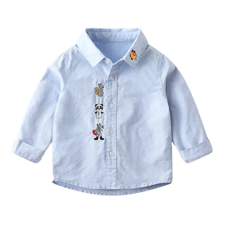 Boys' Fashion Shirts for Ages 3-10, Spring & Autumn Tops
