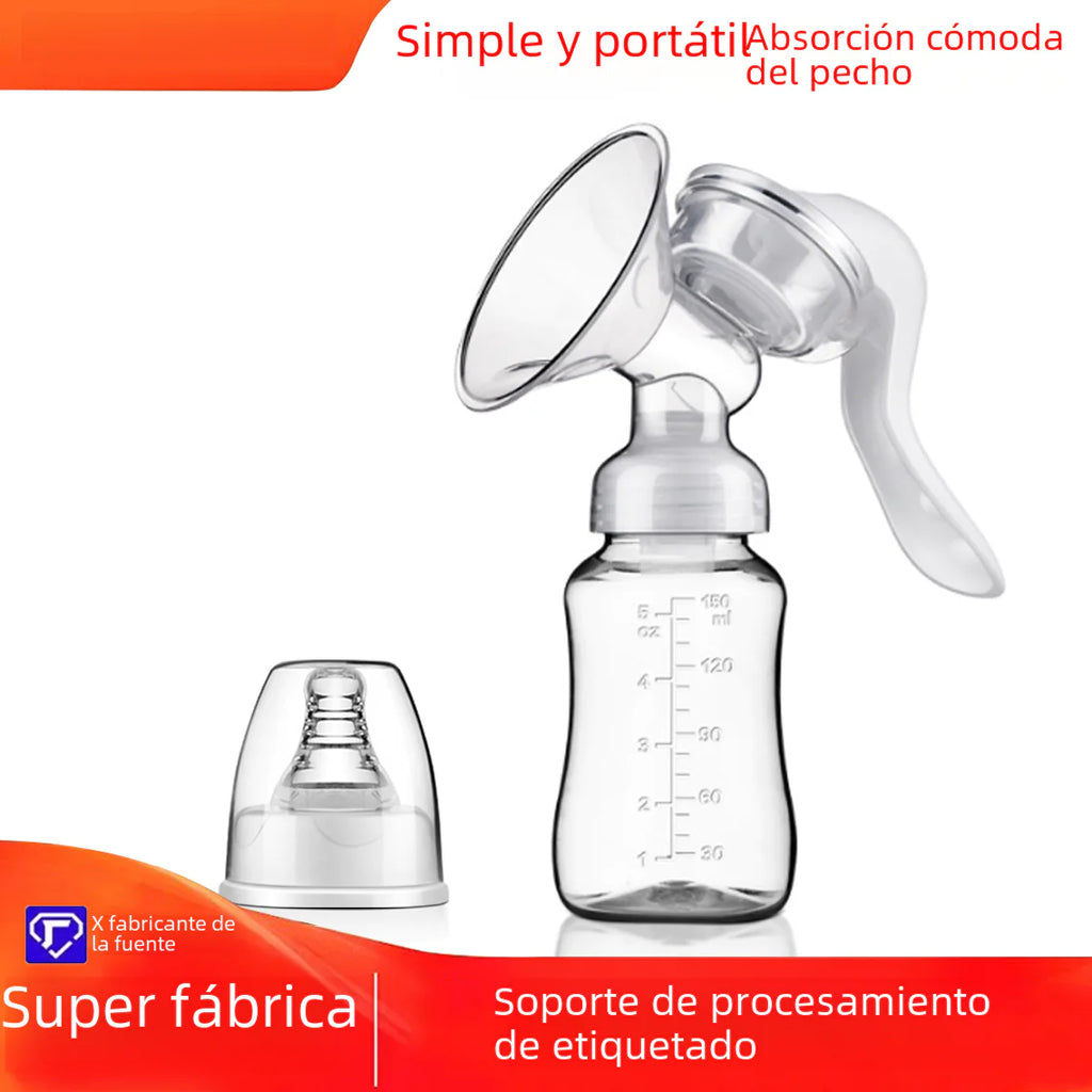 Manual Breast Pump with Silicone Nipple and Collector