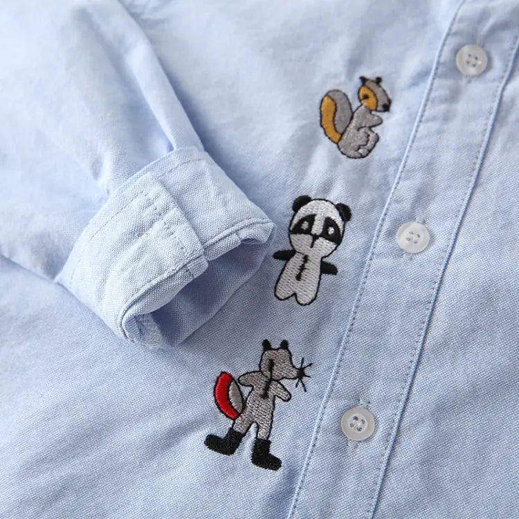 Boys' Fashion Shirts for Ages 3-10, Spring & Autumn Tops