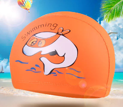 Kids PU Swim Cap with Goggles Set for Boys and Girls