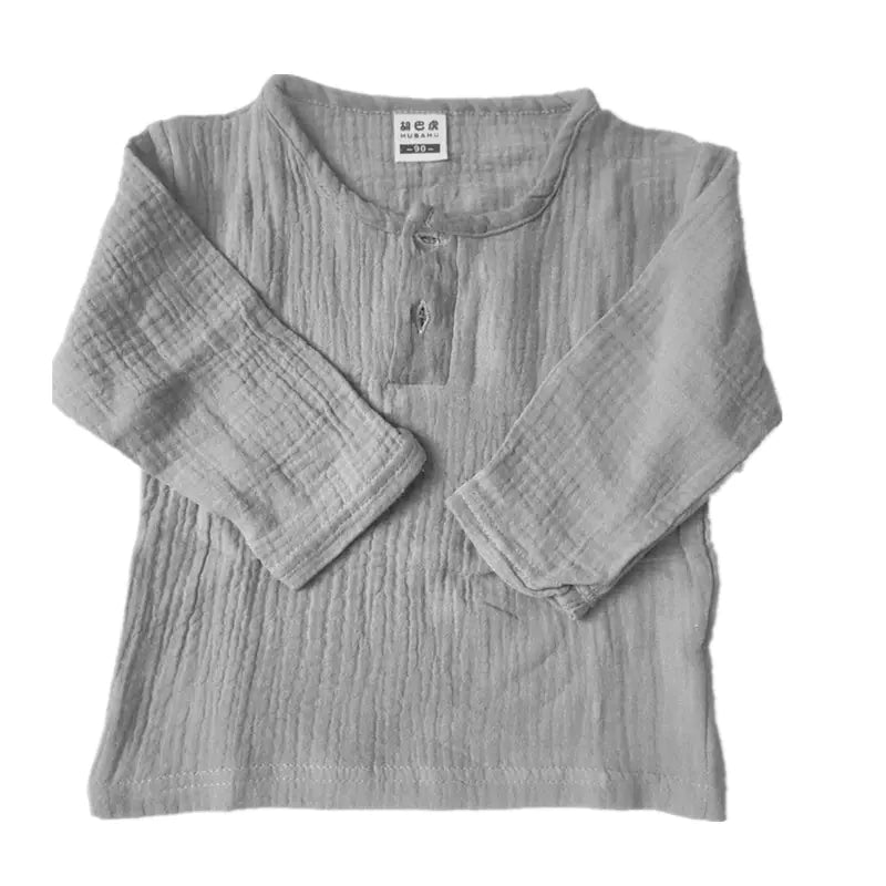 Boys' Short-Sleeve Cotton Linen T-Shirts for Kids