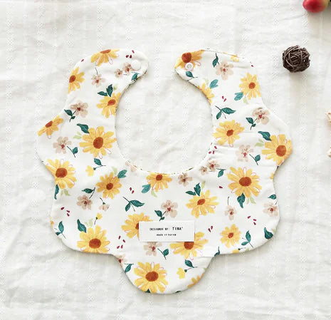 Floral Reversible Baby Bibs & Cloths Set