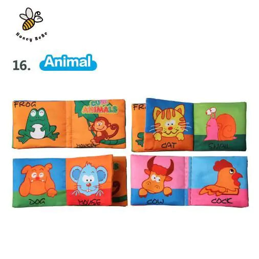 Baby English Fabric Book for Early Education and Learning