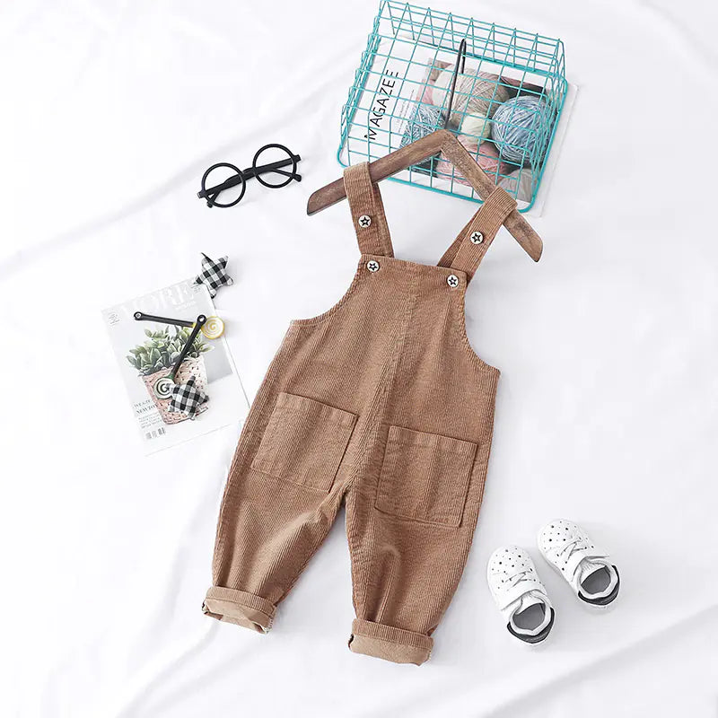 Chic Kid's Solid Overalls