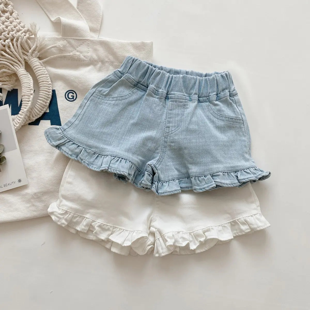 Girls' Denim Shorts with Fashionable Style
