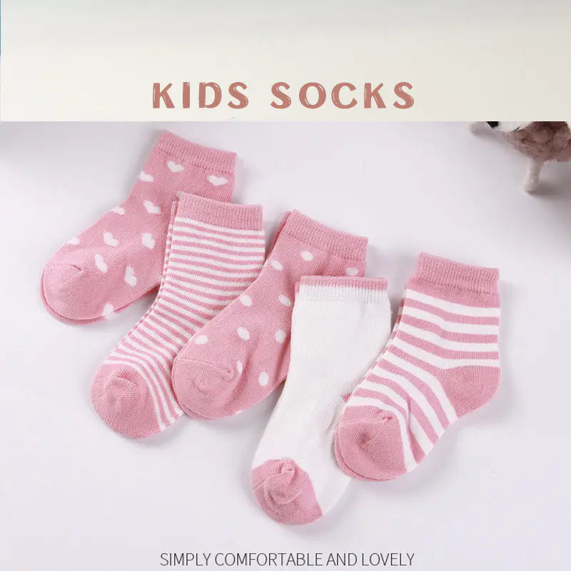 Cotton Mid-Tube Floor Socks for Boys and Girls
