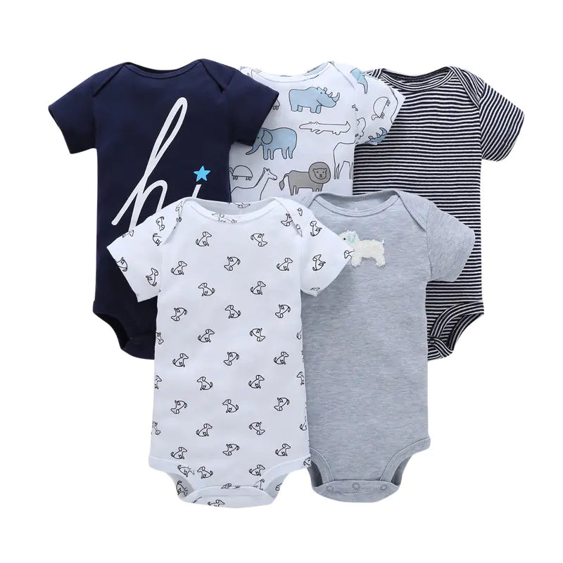 Bright & Comfy Infant Romper Bundle (5pc)