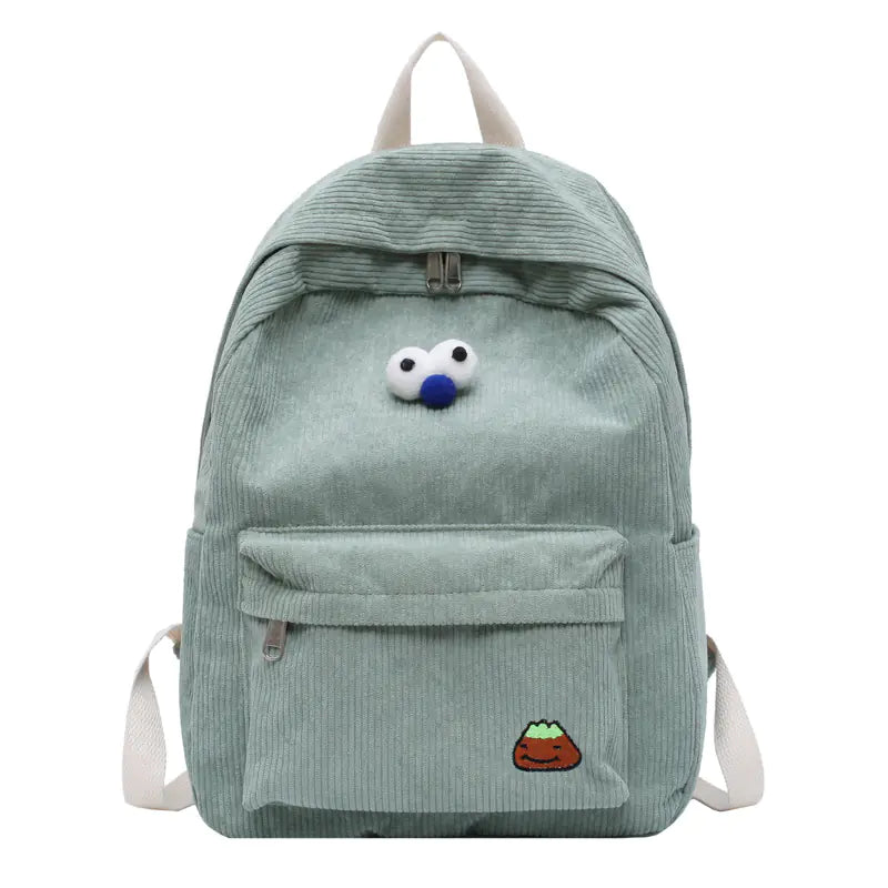 Chic Corduroy High School Backpack