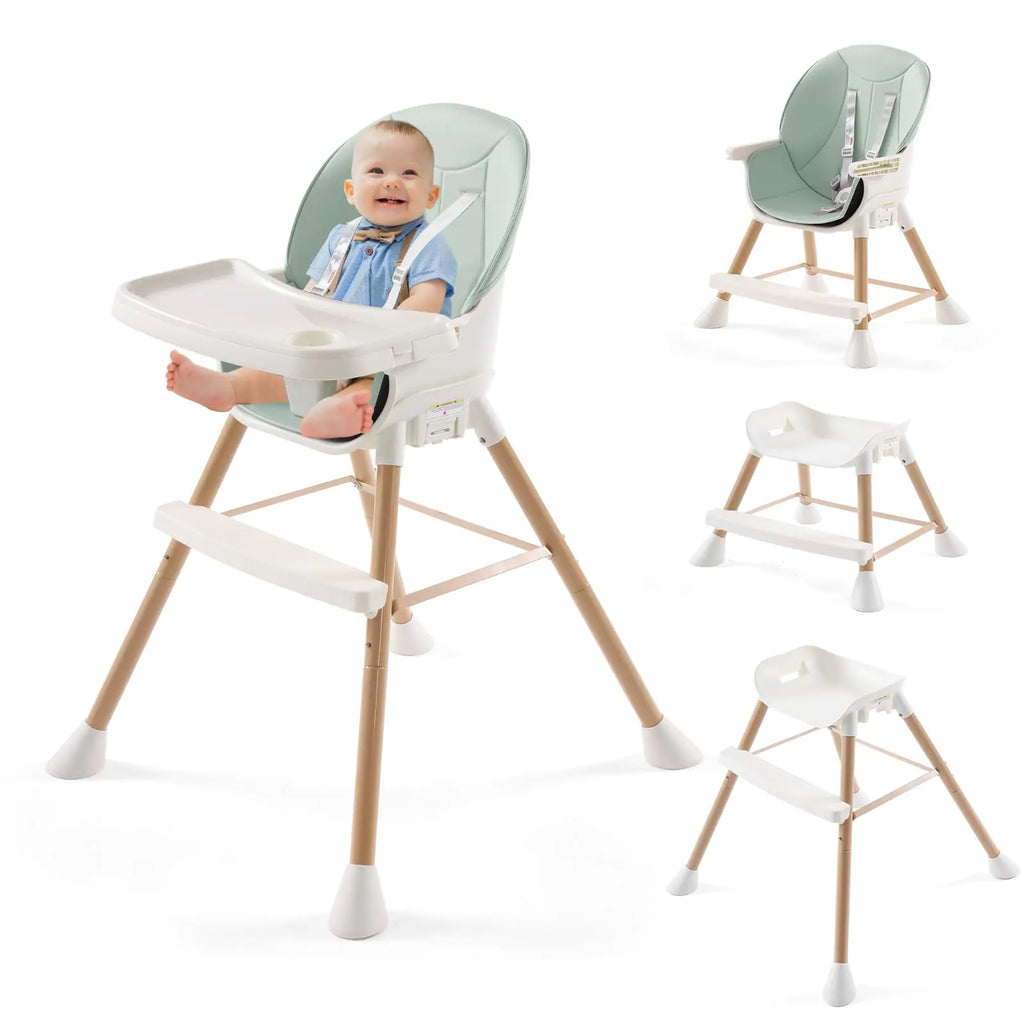 6 in 1 Adjustable Infant Baby Feeding High Chair