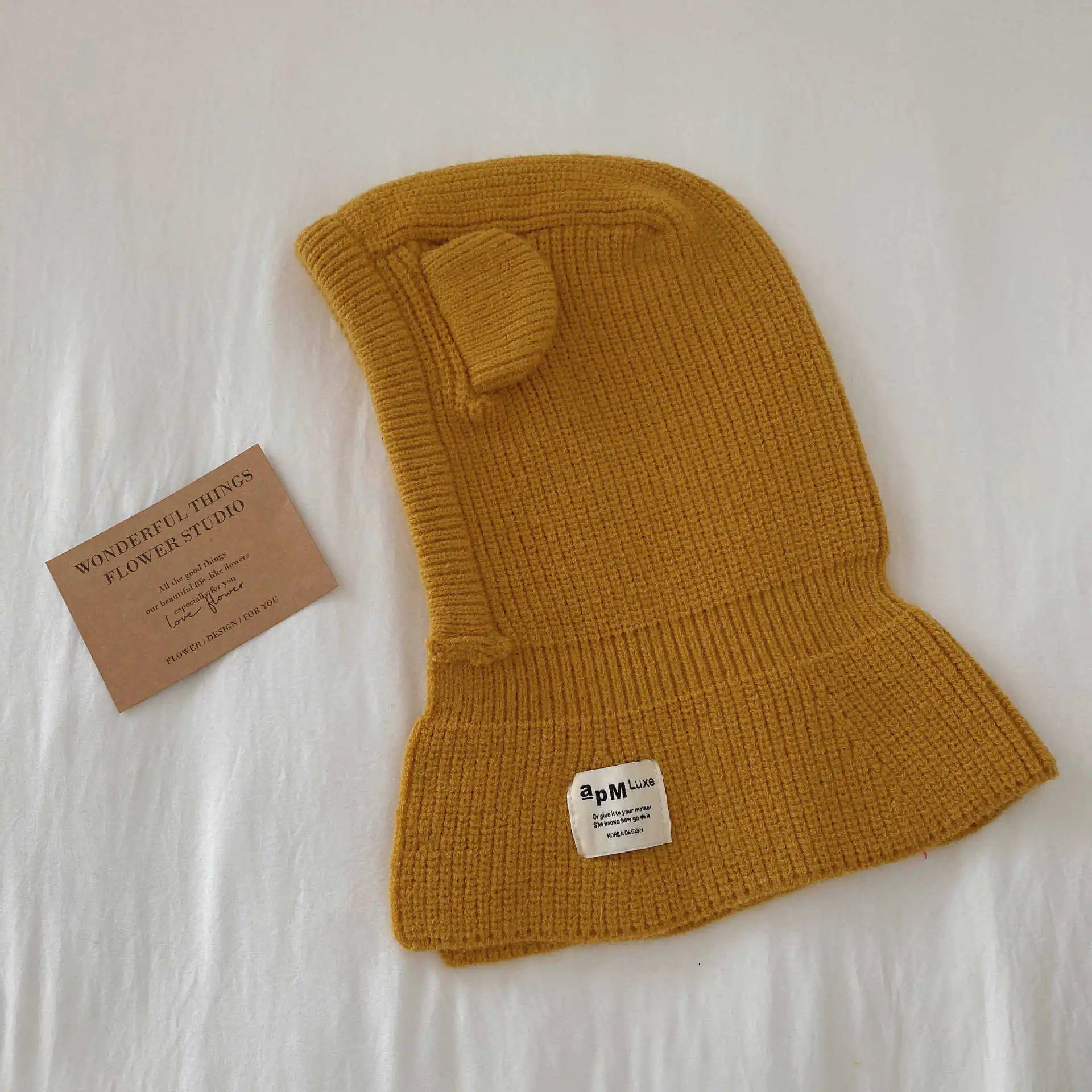 Integrated Woolen Cap and Scarf Set for Kids
