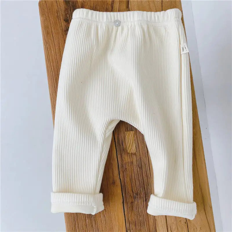 Autumn Baby Casual Threaded Elastic Leggings