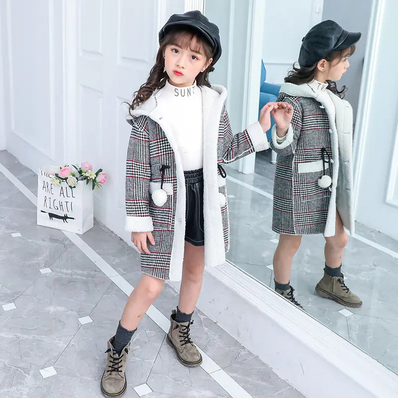 Korean Style Thick Woolen Jacket for Kids