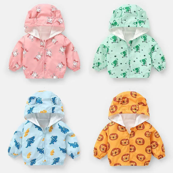 Cartoon Fleece Baby Jacket for Boys - Fall/Winter Wear