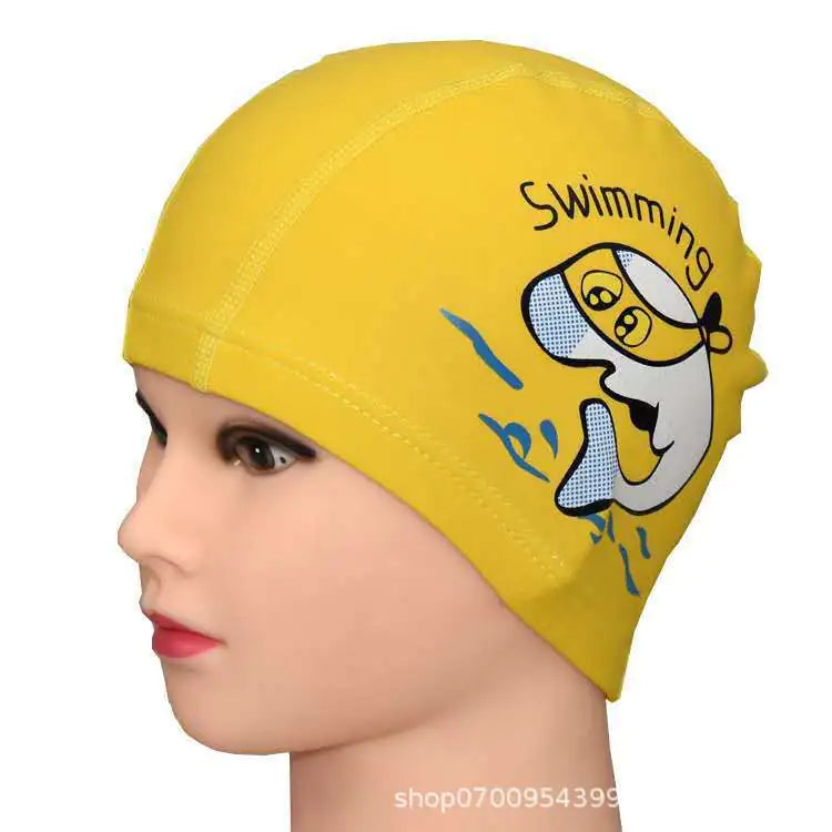 Kids PU Swim Cap with Goggles Set for Boys and Girls