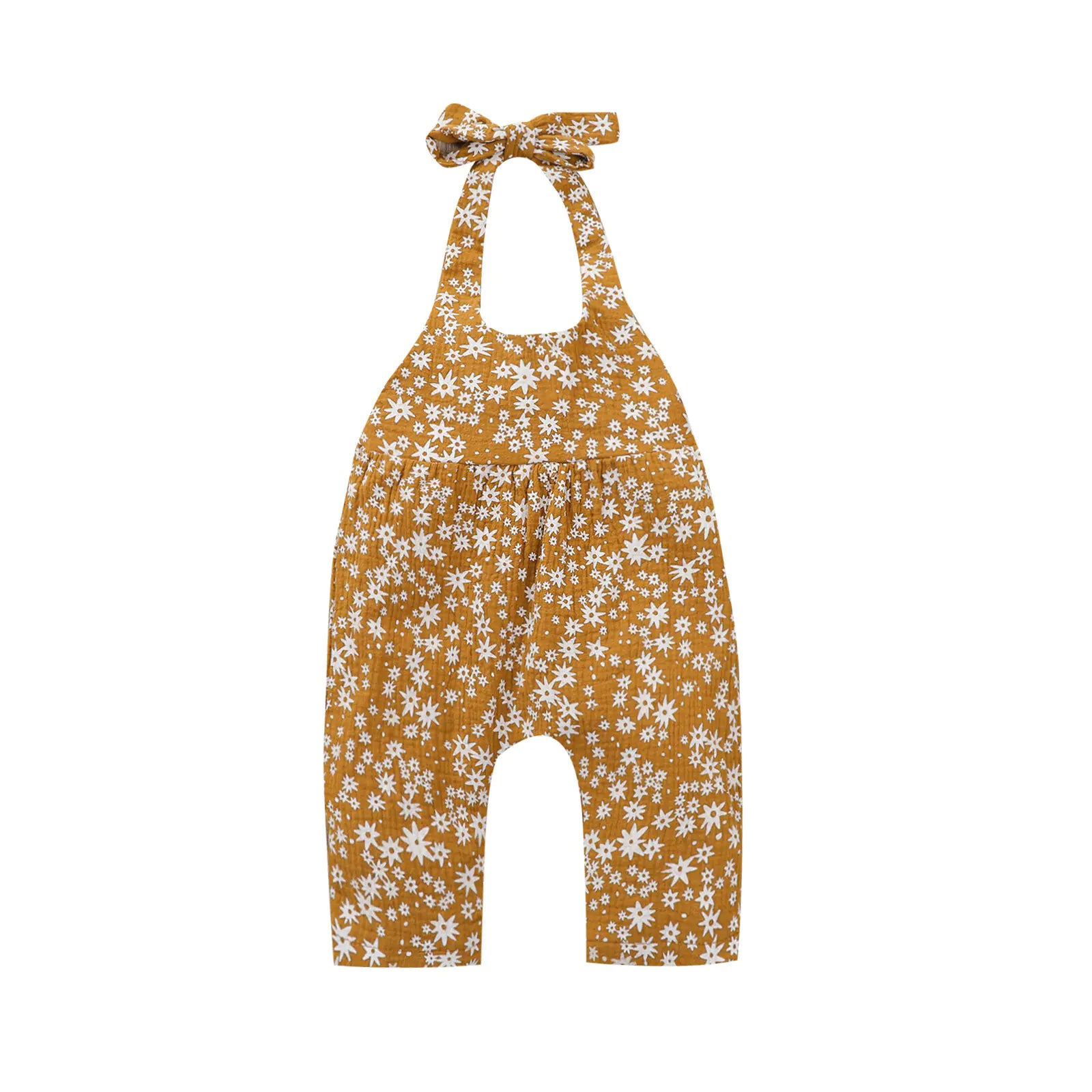 Girls' Cotton Fashion Print Sleeveless Bodysuit