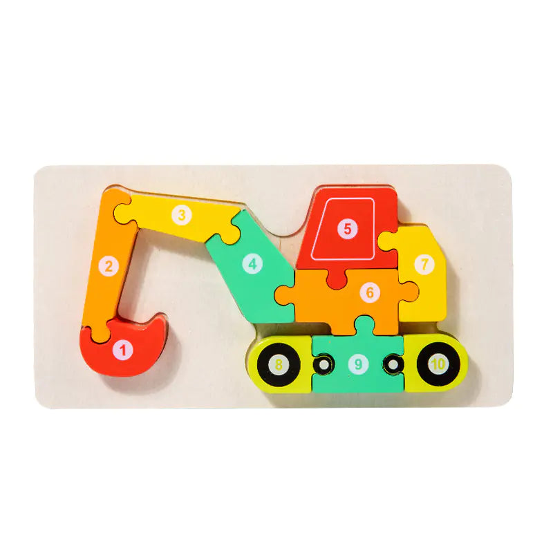 Kid-Friendly Wooden Learning Puzzles - Bulk