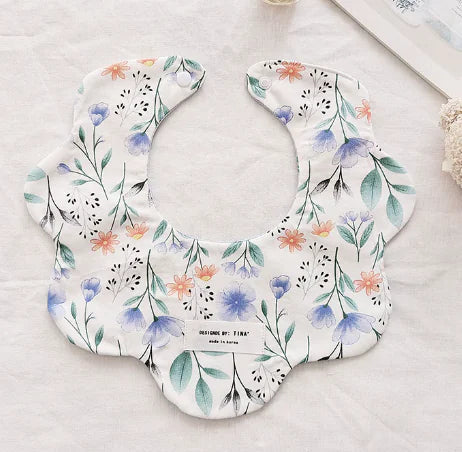 Floral Reversible Baby Bibs & Cloths Set