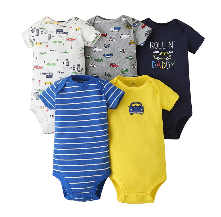 Bright & Comfy Infant Romper Bundle (5pc)