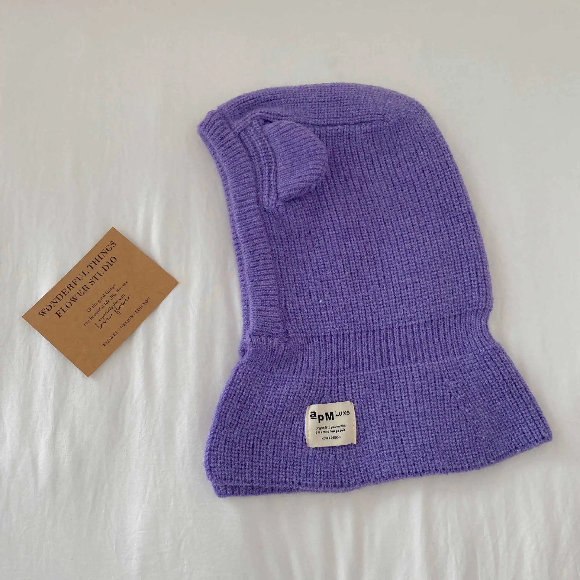 Integrated Woolen Cap and Scarf Set for Kids