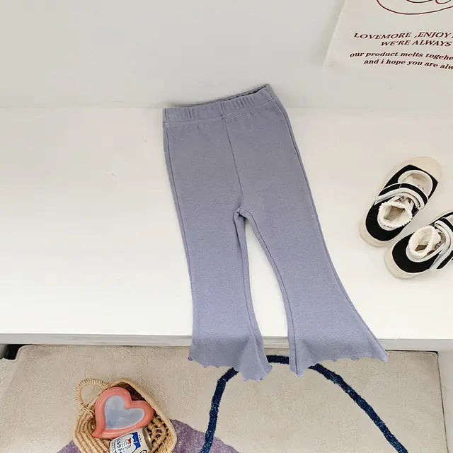 Elegant Girls' Bell-Bottom Trousers for Ages 3-8