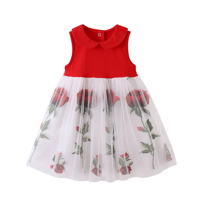 Girls' Regal Cotton Dress - One Piece