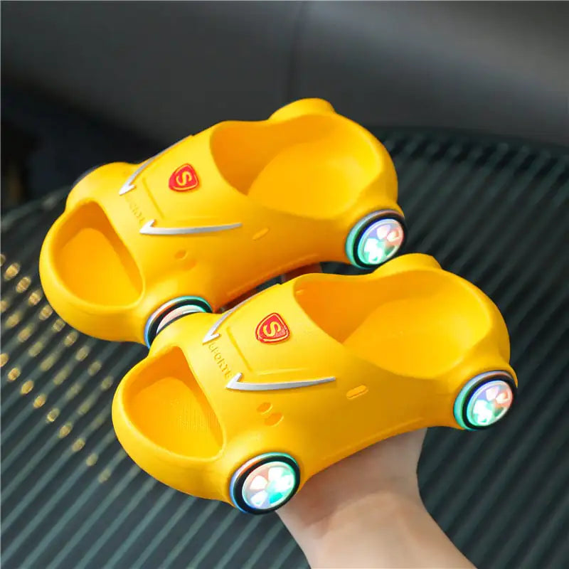Glowing Cartoon Car Beach Sandals