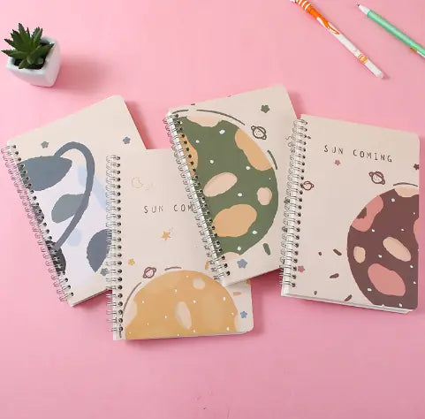 Charming Cartoon A5 Diary Set - 1/4PCS (60 Sheets)