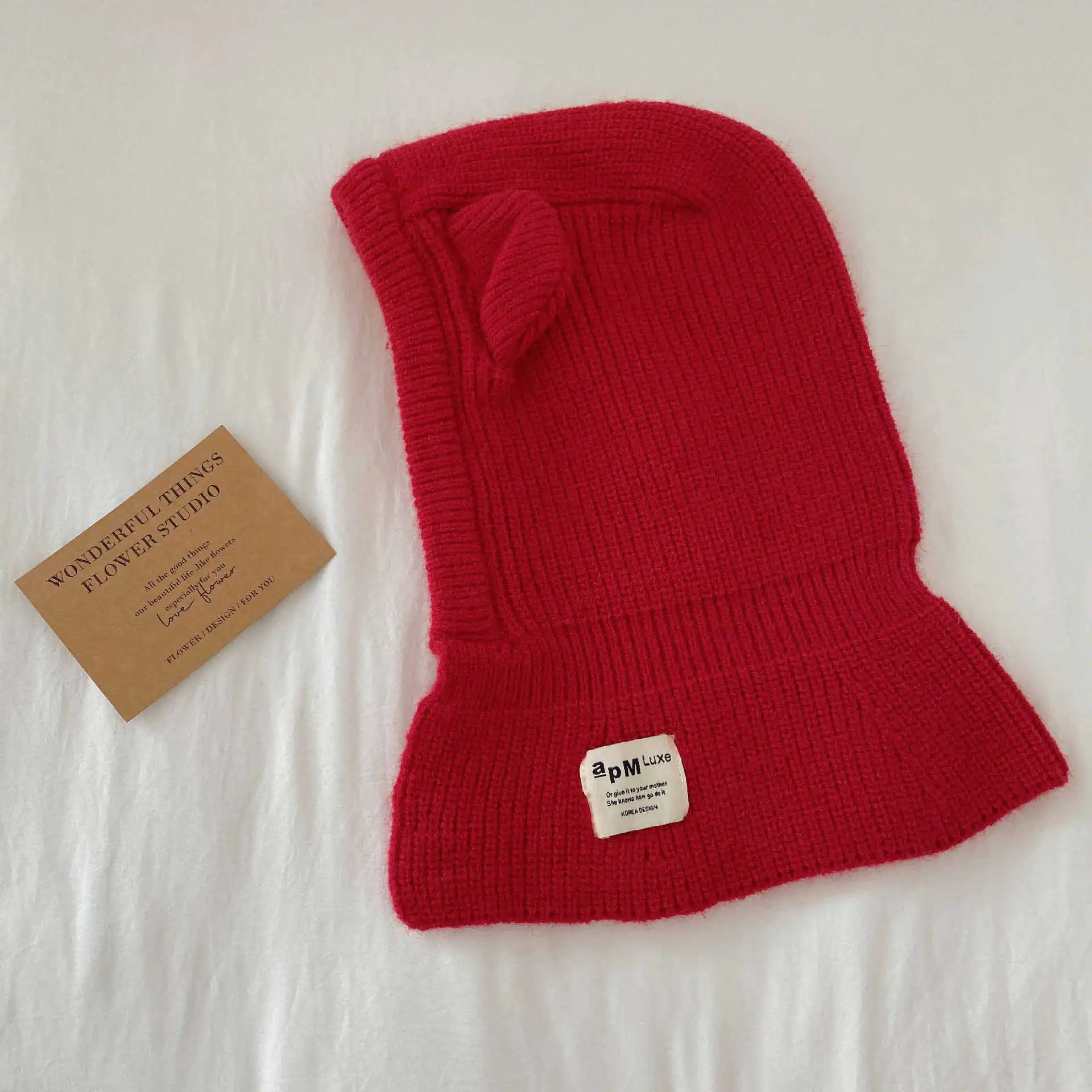Integrated Woolen Cap and Scarf Set for Kids