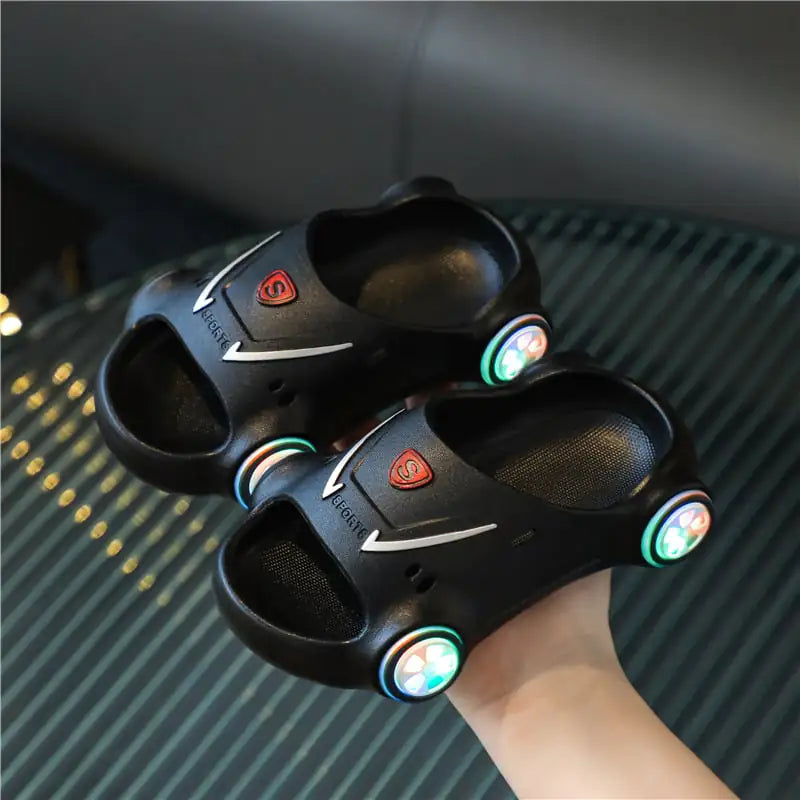 Glowing Cartoon Car Beach Sandals