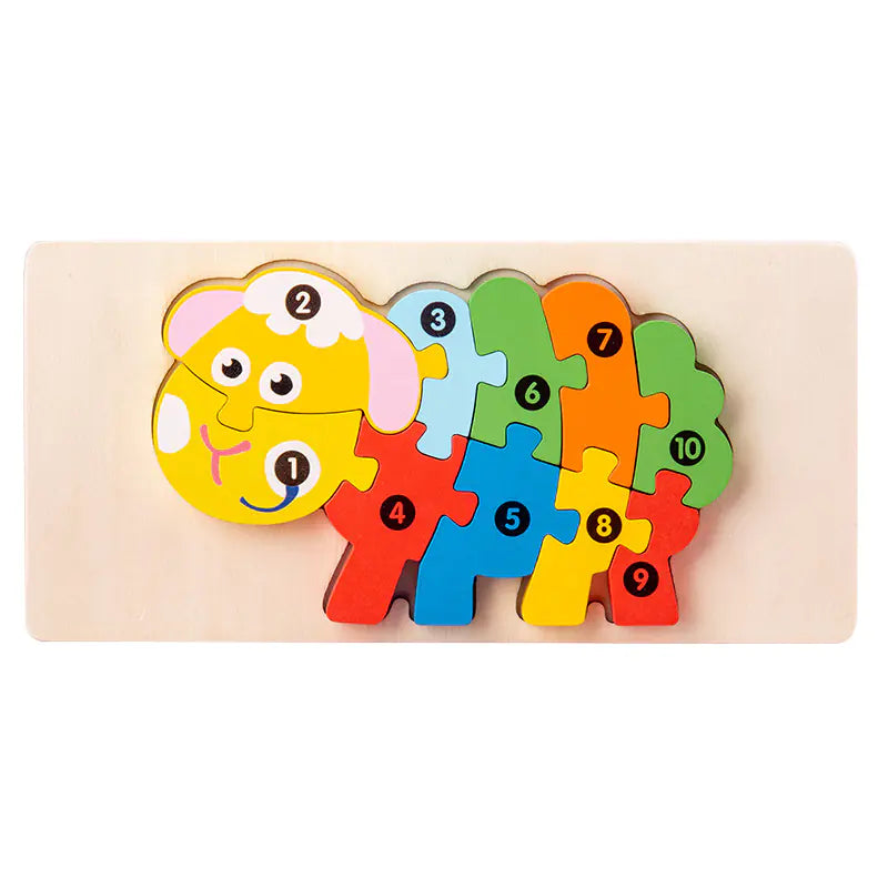 Kid-Friendly Wooden Learning Puzzles - Bulk