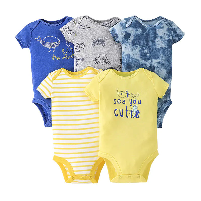 Bright & Comfy Infant Romper Bundle (5pc)