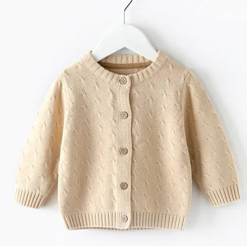 Knitted Cardigan Sweater Top for Baby Girls